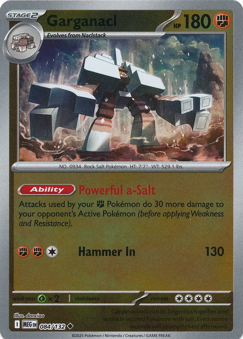Mega Evolution Garganacl #084/132 Reverse Holo